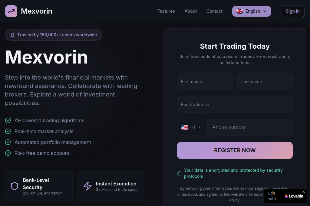 Screenshot of mexvorin-trade.net