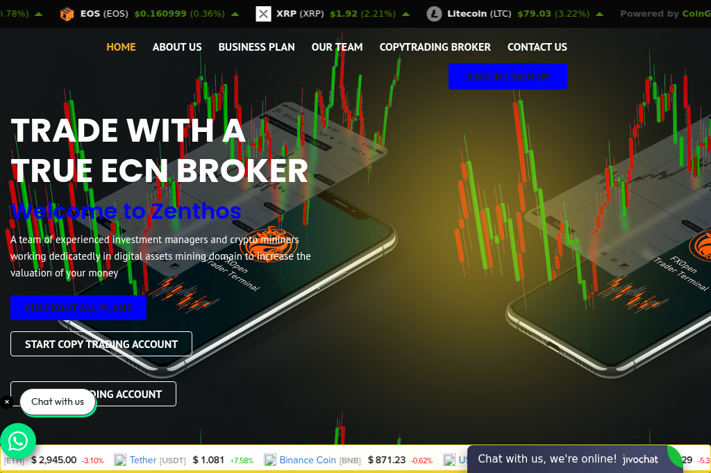 Screenshot of zenthos.it.com