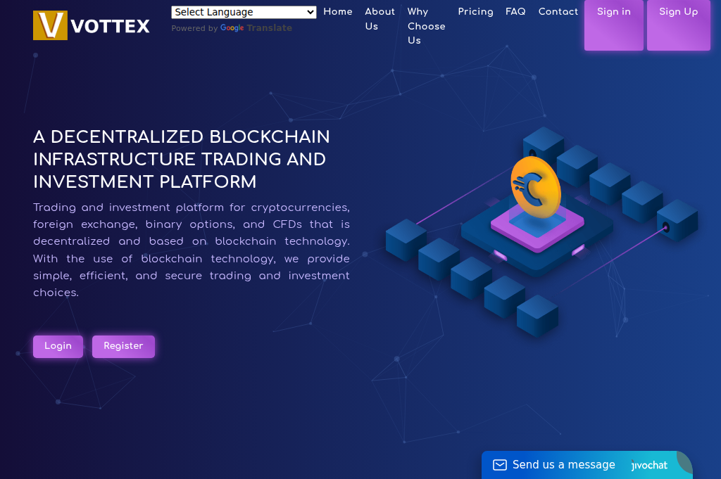 Screenshot of vottx.com