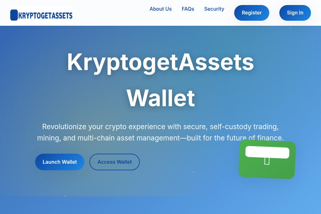 Screenshot of kryptogetasset.top