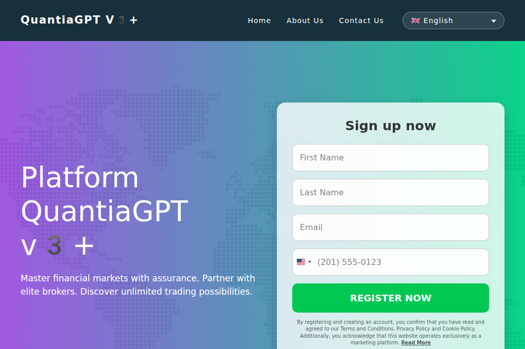 Screenshot of quantiagpt-v3.net