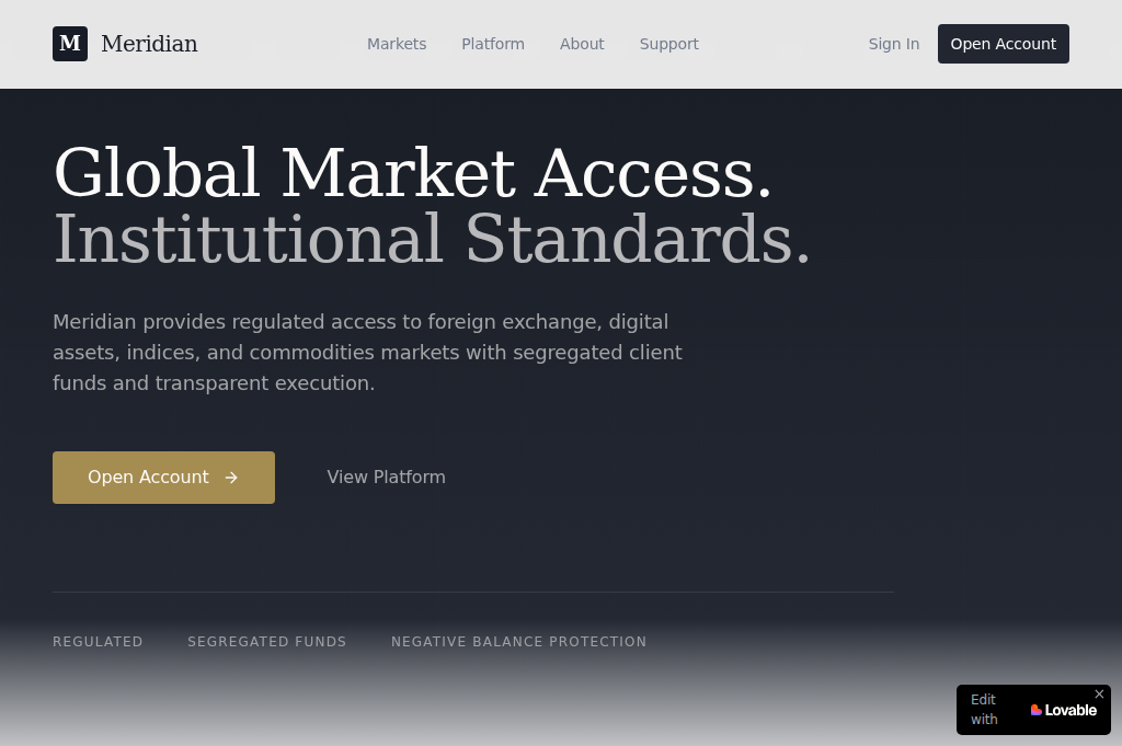 Screenshot of meridiancapitalmarkets.com