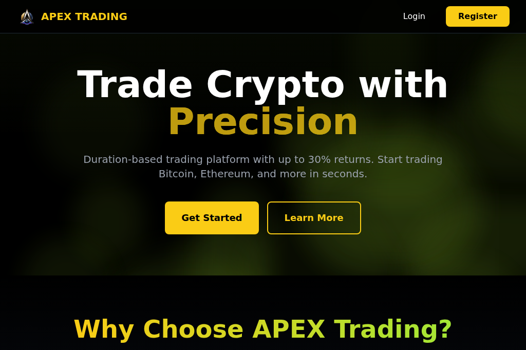 Screenshot of apextradings.org