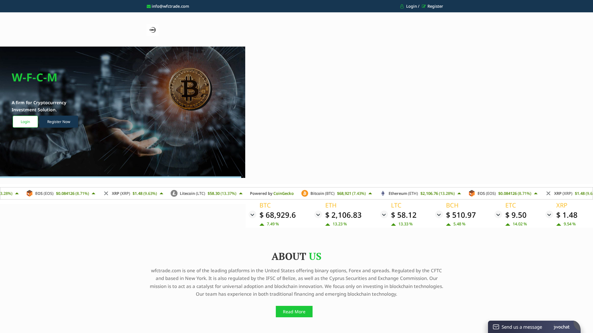 Screenshot of wfctrade.com