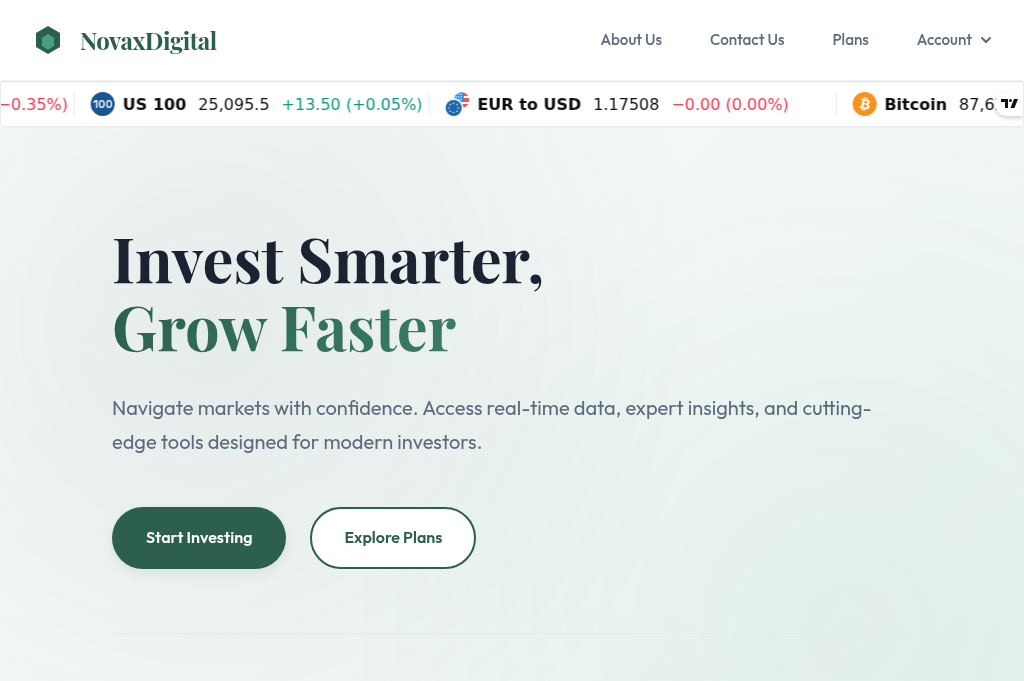 Screenshot of novaxdigital.org