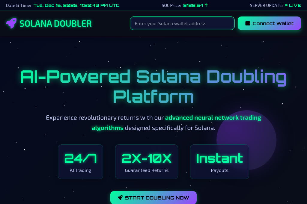 Screenshot of solanadoubler.pro