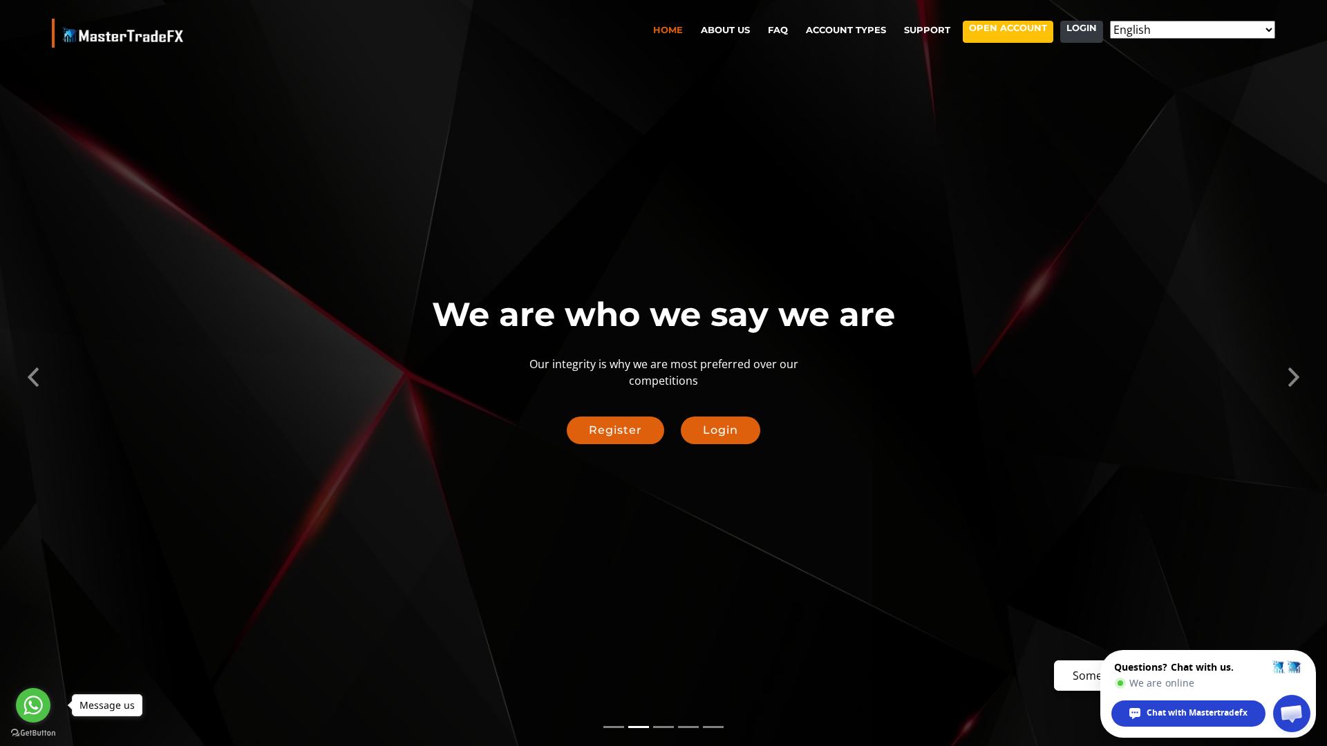 Screenshot of mastertradesfx.com