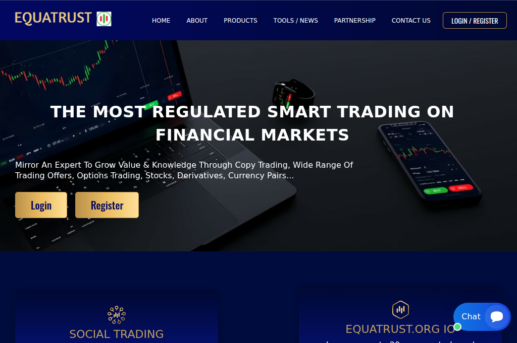 Screenshot of equatrust.org