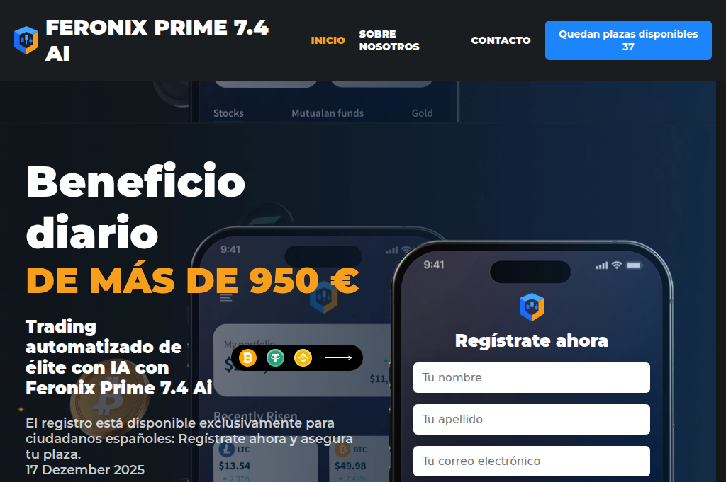 Screenshot of feronix-prime74ai.com