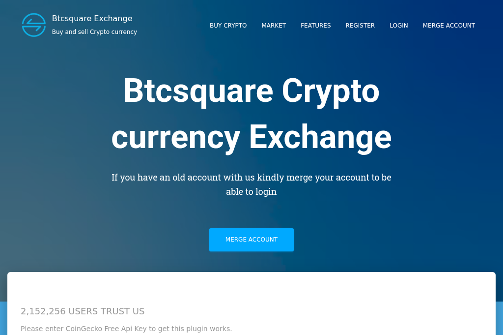 Screenshot of btcsquare-exchange.net