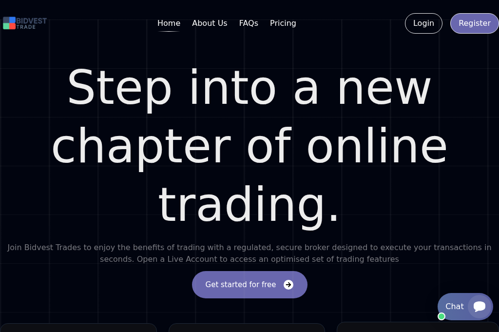 Screenshot of app.bidglobaltrade.com