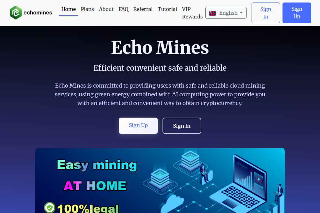 Screenshot of echomines.com