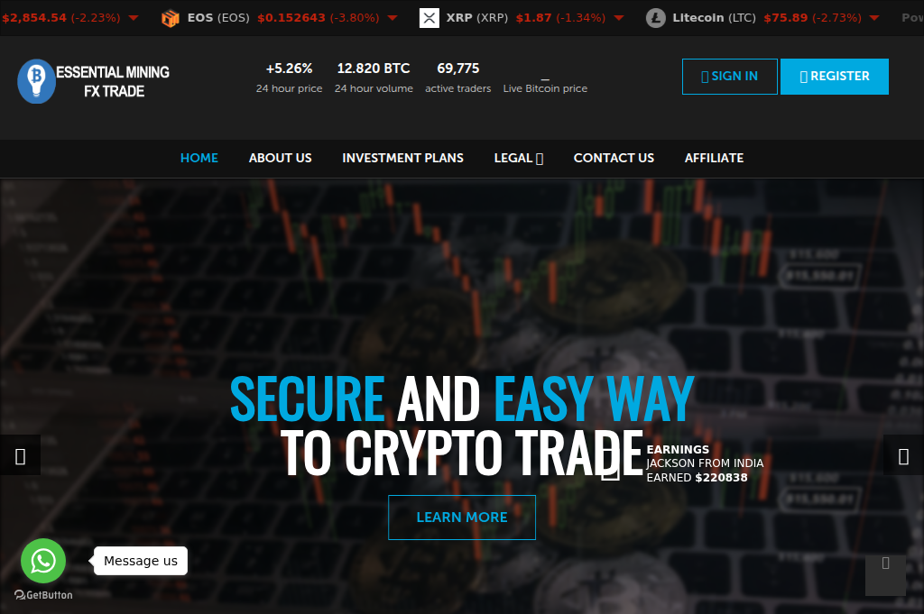 Screenshot of investmentcfxt.com