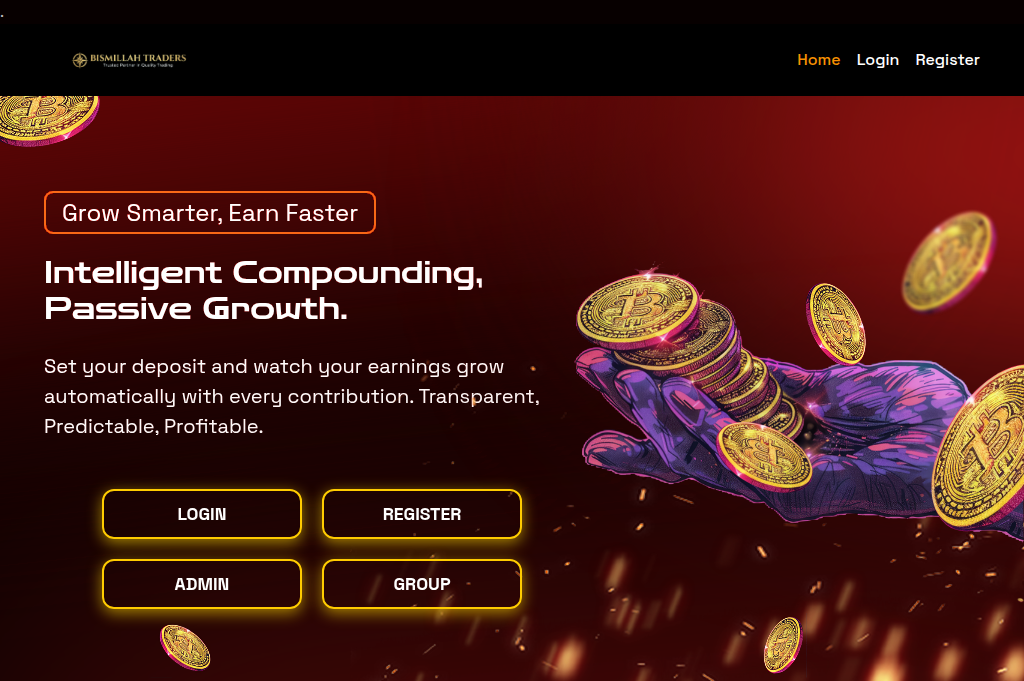 Screenshot of bismillah-traders.click