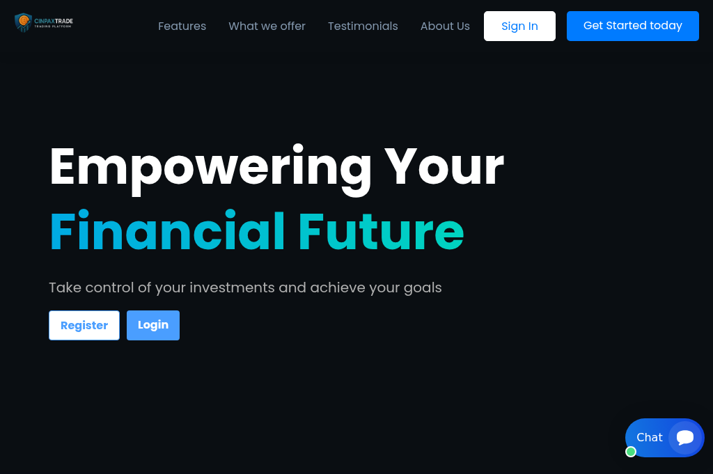 Screenshot of cinpaxexperttrade.com