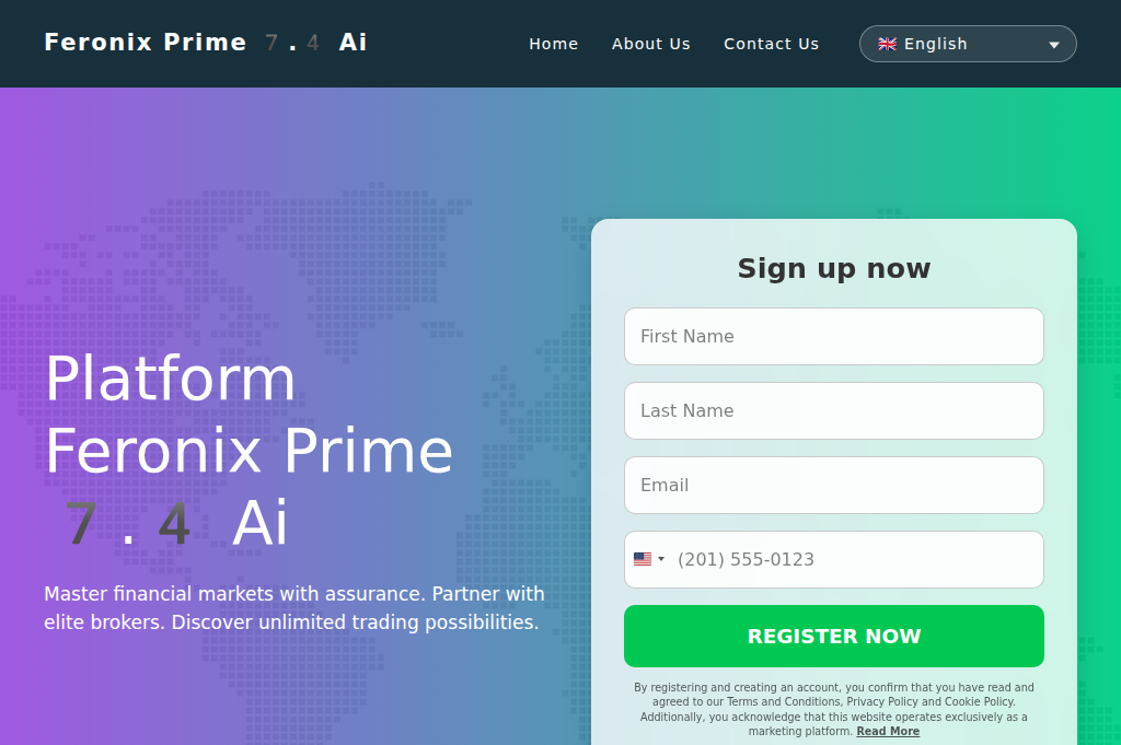 Screenshot of feronixprime74ai-app.com