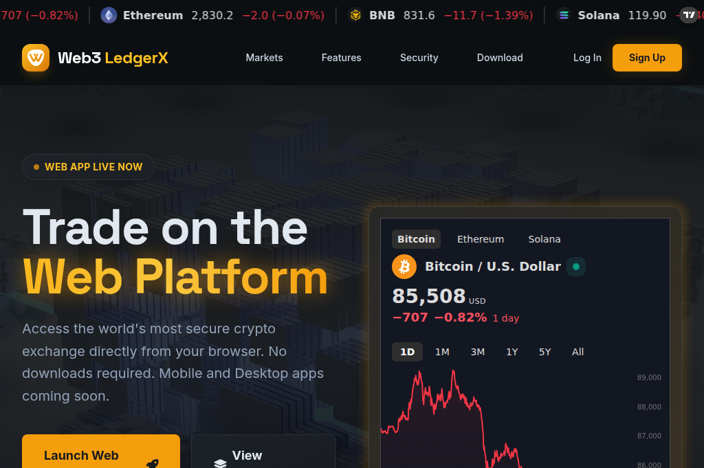 Screenshot of web3trustledger.com