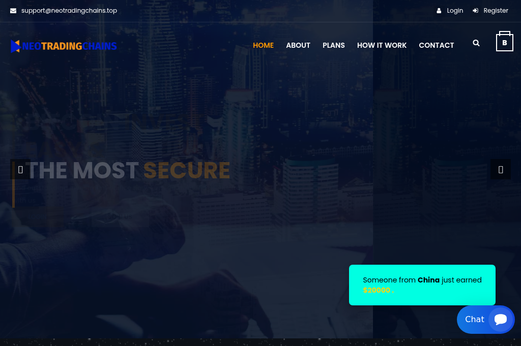 Screenshot of neotradingchains.top
