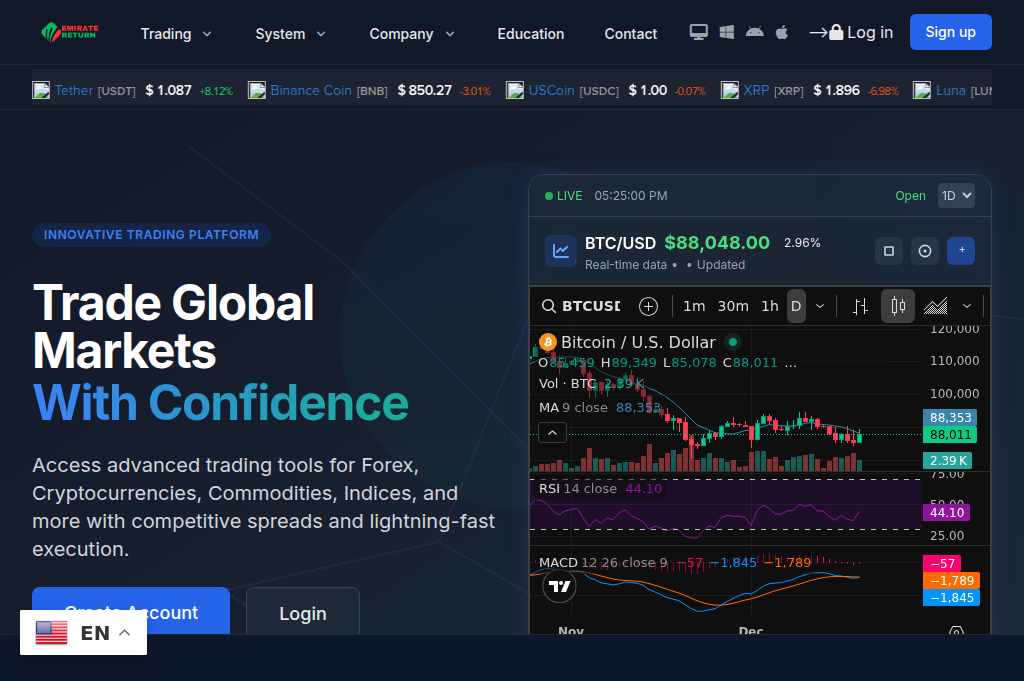 Screenshot of emiratereturn.com