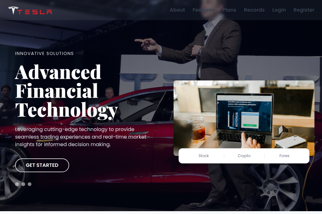 Screenshot of teslaworldinv.com
