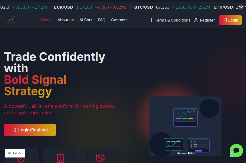 Screenshot of boldsignalstrategy.com