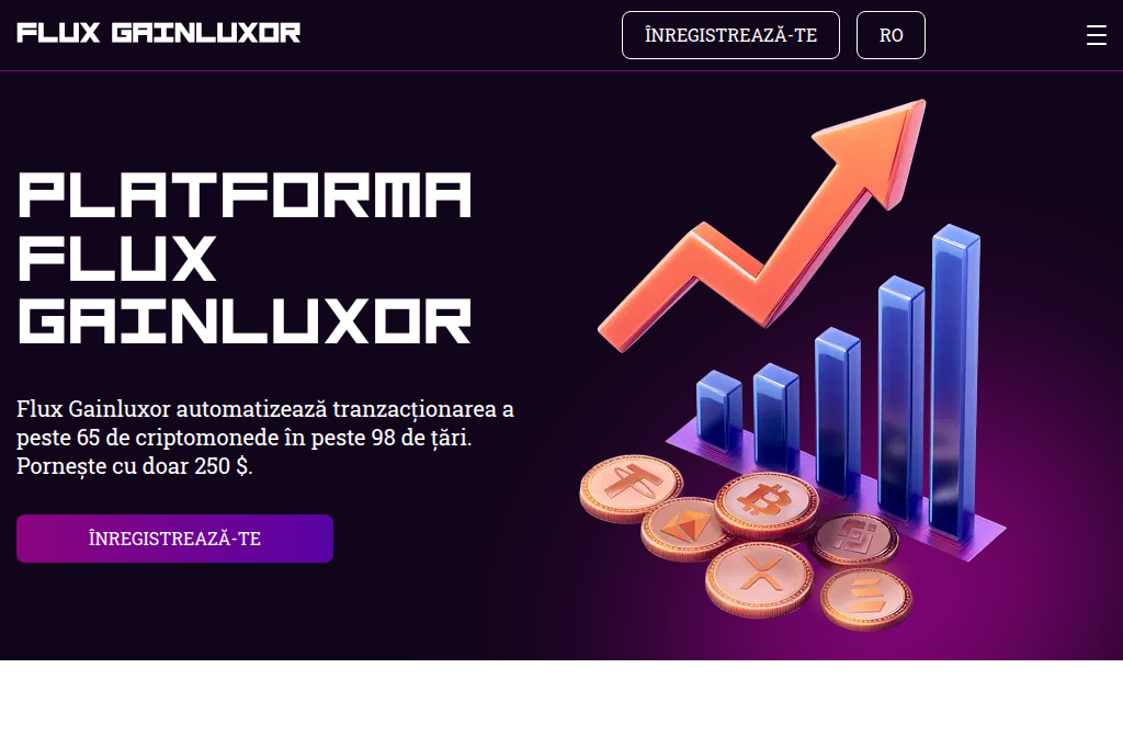 Screenshot of flux-gainluxor.com