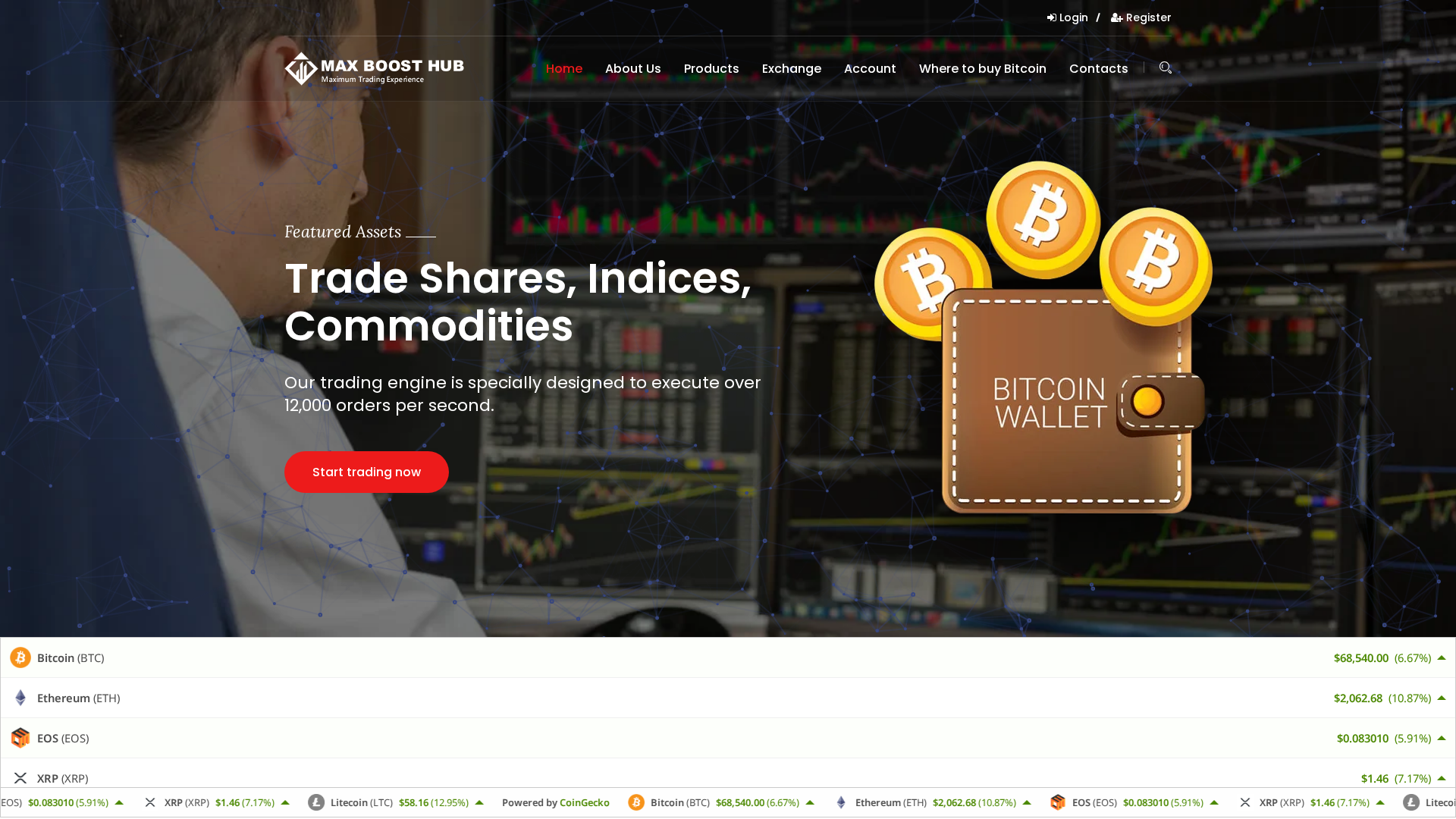 Screenshot of maxboosthub.com