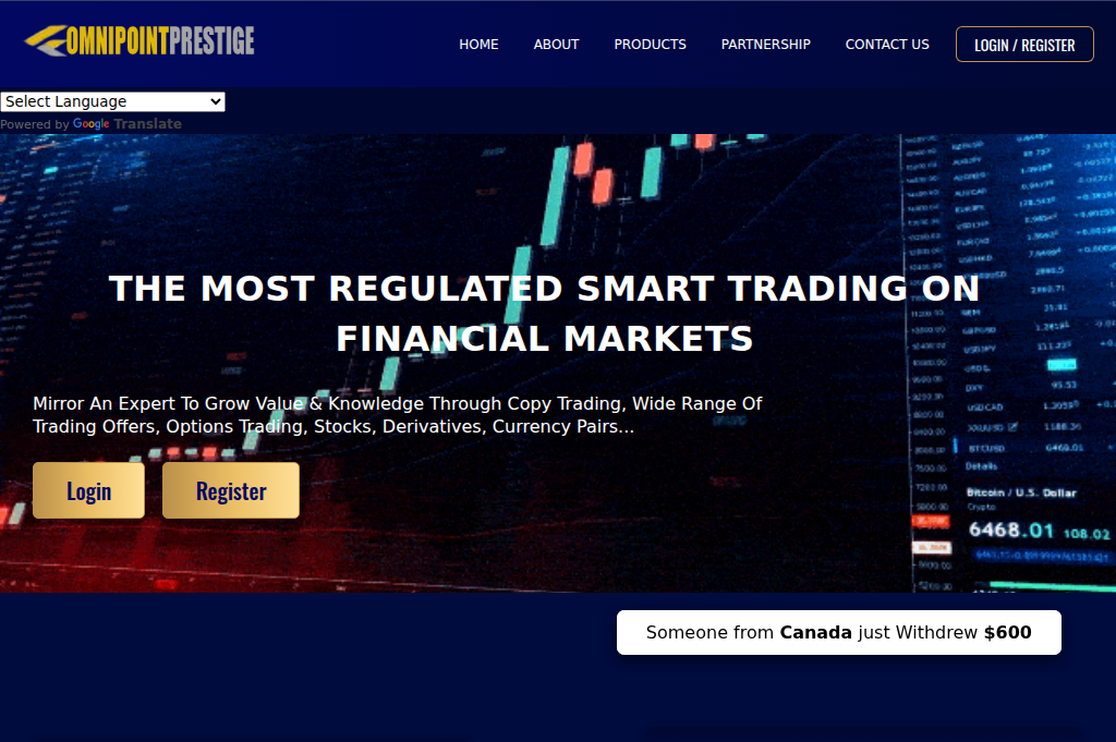 Screenshot of omnipointprestige.com