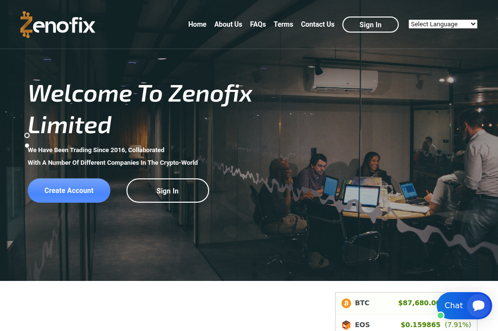 Screenshot of zenofix.com