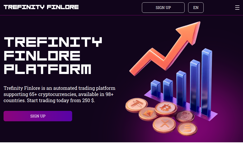 Screenshot of trefinity-finlore.com