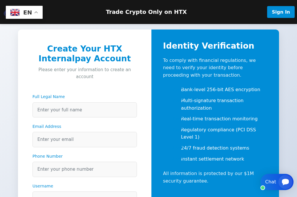 Screenshot of htxinternalpay.net