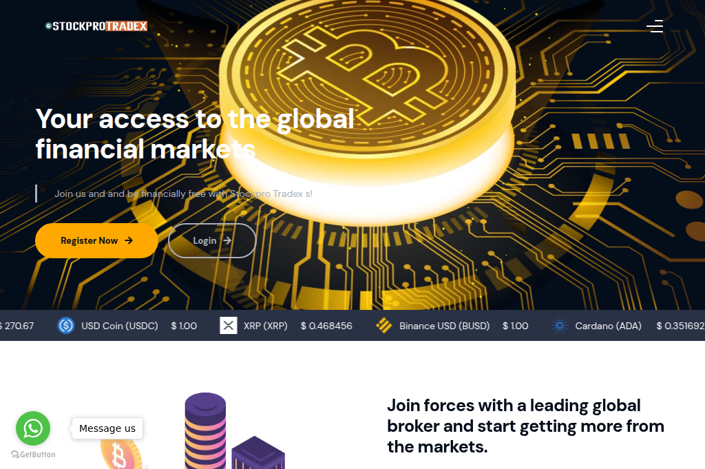 Screenshot of stkprotradex.icu