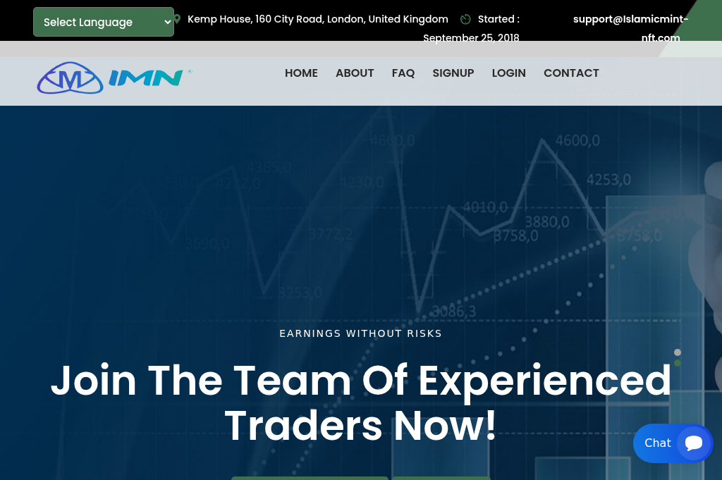 Screenshot of islamicmint-nft.com