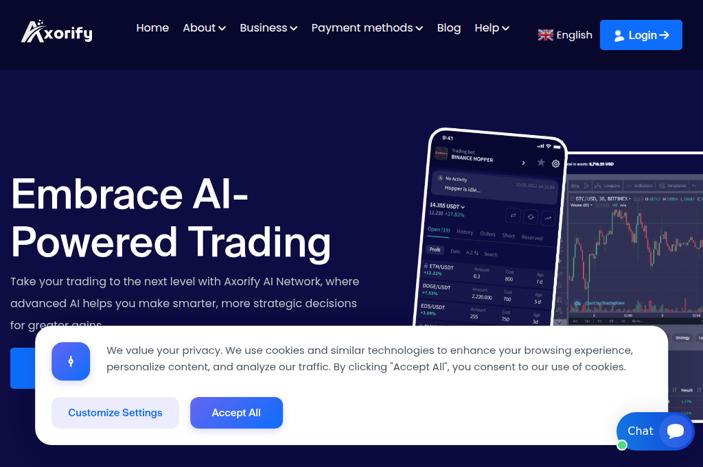 Screenshot of axorifyai.com