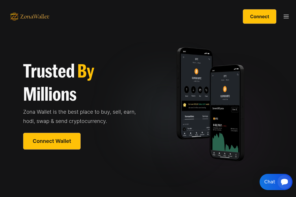 Screenshot of zonawallet.com