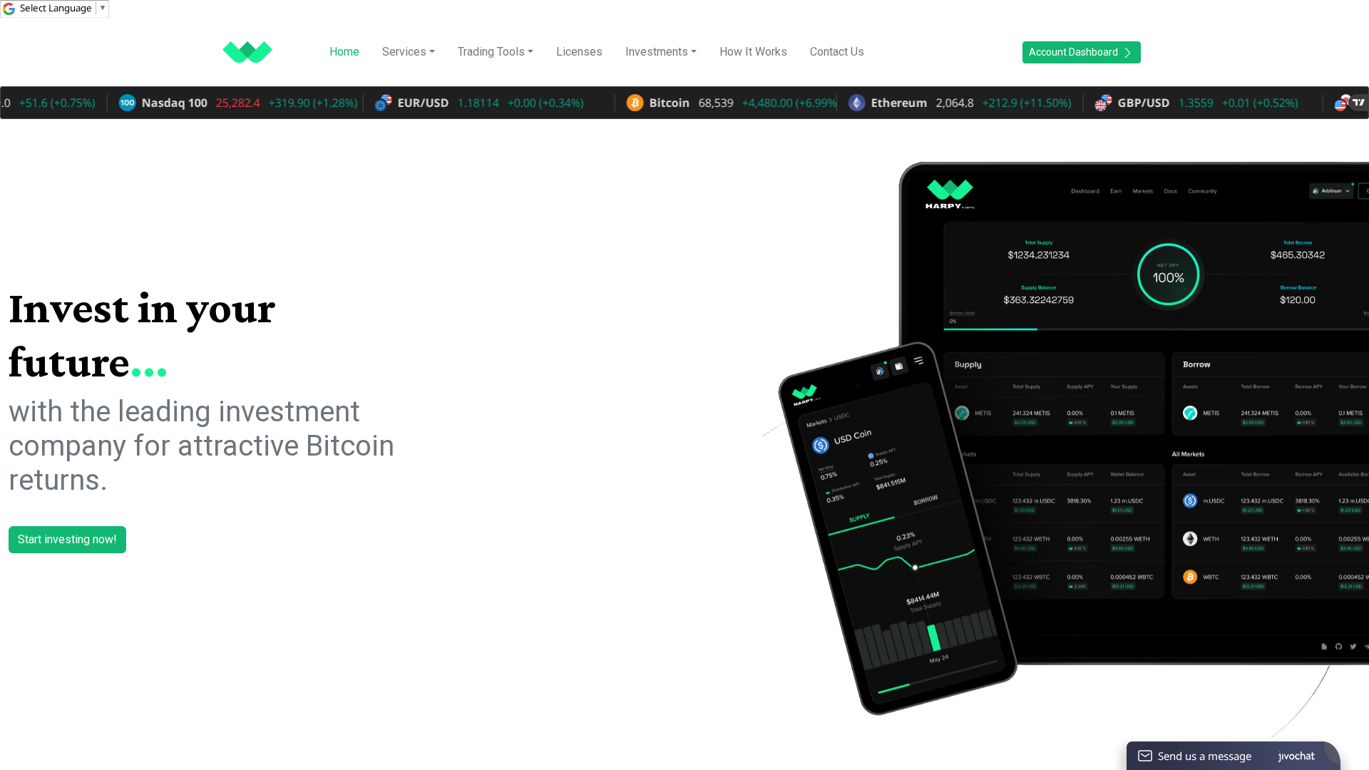 Screenshot of tremorcrypt.com