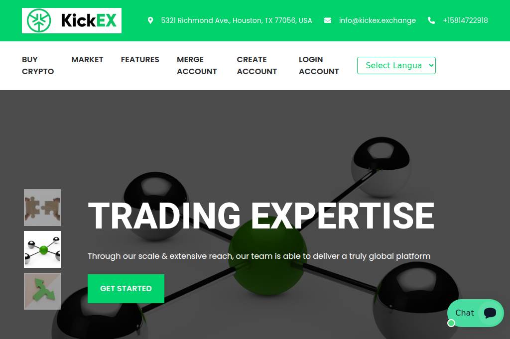 Screenshot of kickex.exchange
