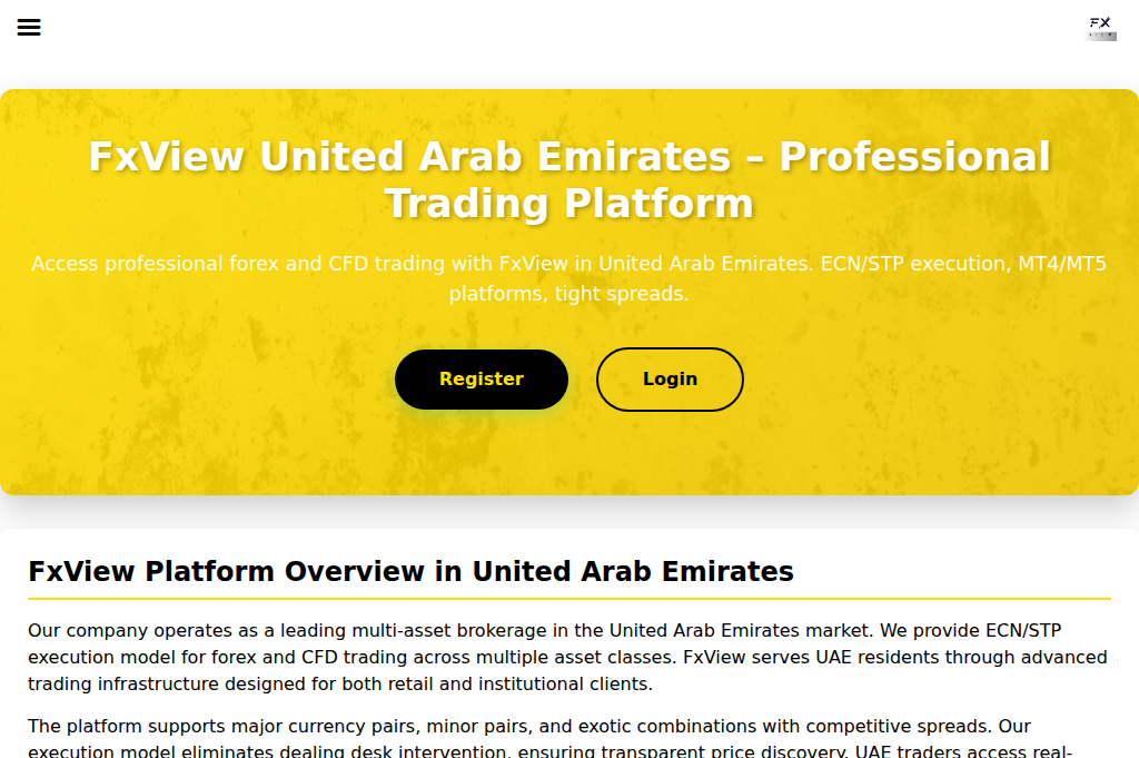 Screenshot of fxforex-uae.com