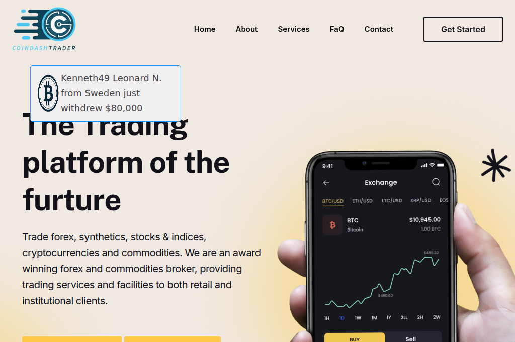Screenshot of coindashfx.online