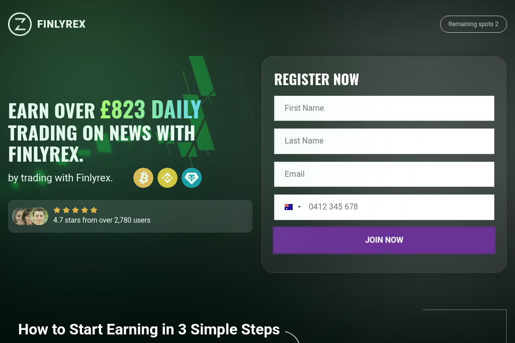 Screenshot of finlyrex.com