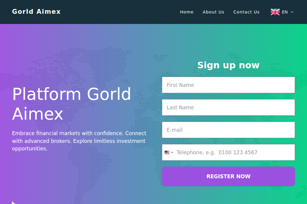 Screenshot of gorld-aimex.net