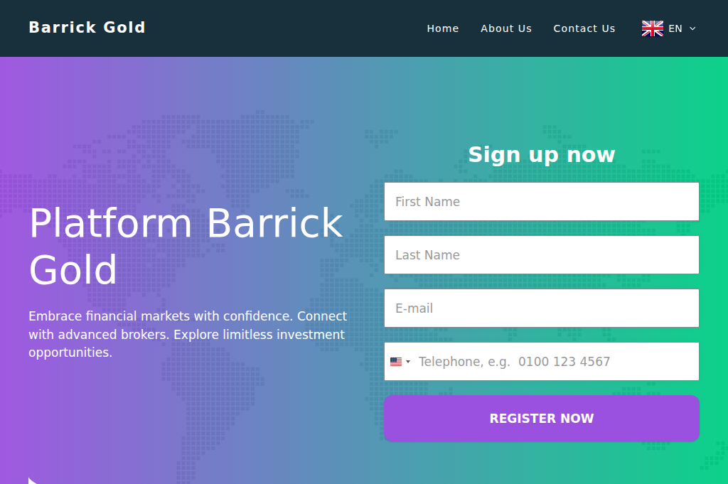 Screenshot of barrickgoldapp.com