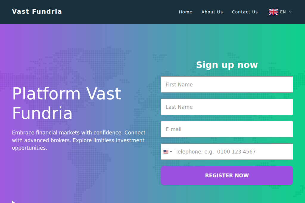 Screenshot of vastfundriaapp.com
