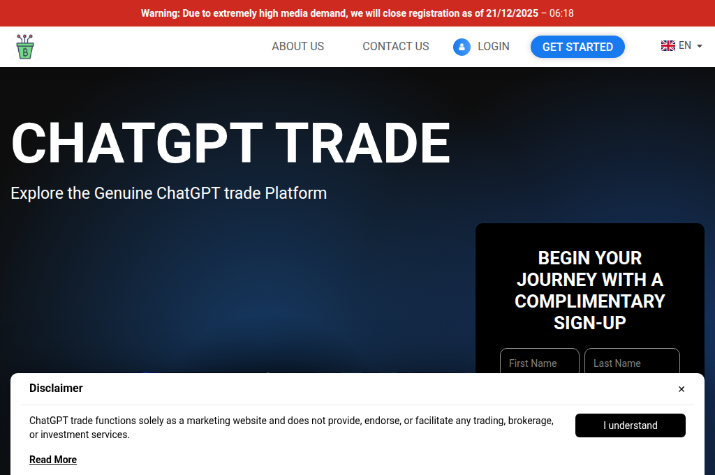 Screenshot of chat-gpt-trade.com