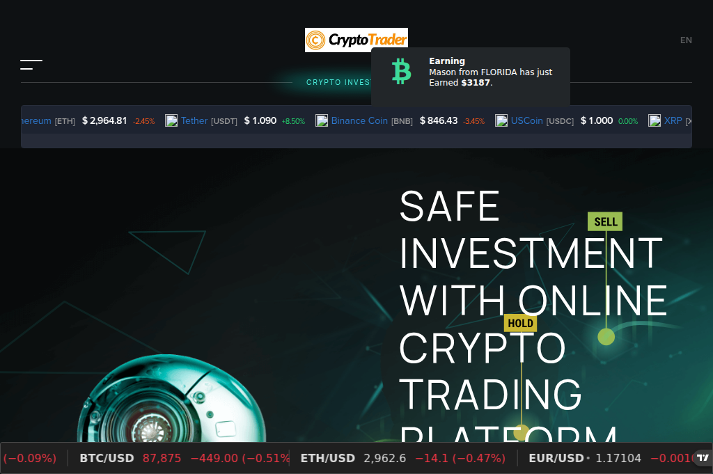 Screenshot of trustfndedtrd.info