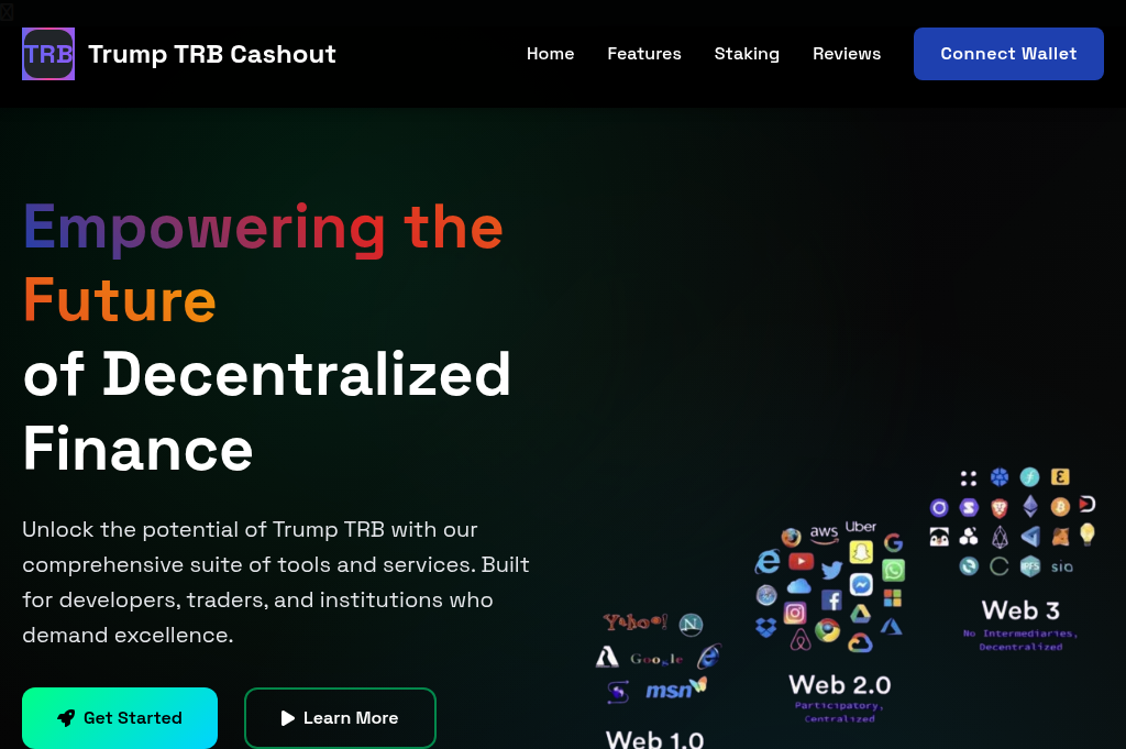 Screenshot of trumptrbcashout.com