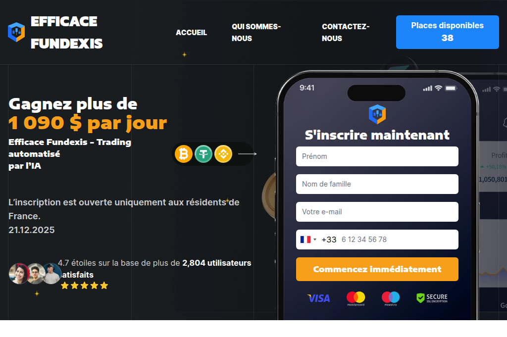 Screenshot of efficace-fundexis.com