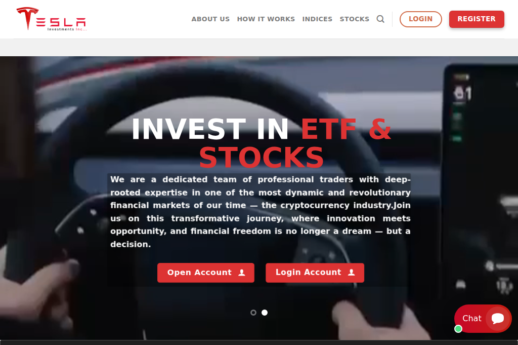 Screenshot of teslastockinvestinc.com