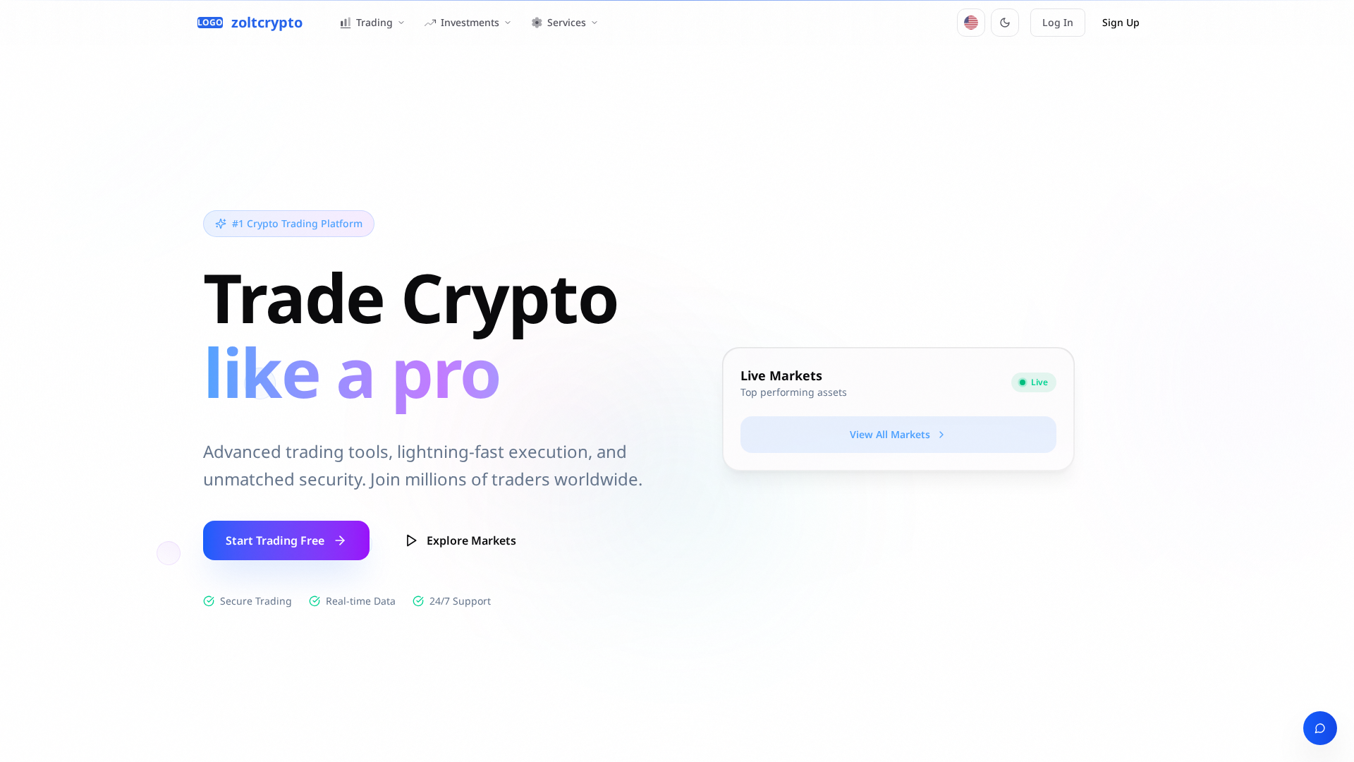 Screenshot of zoltcrypto.io
