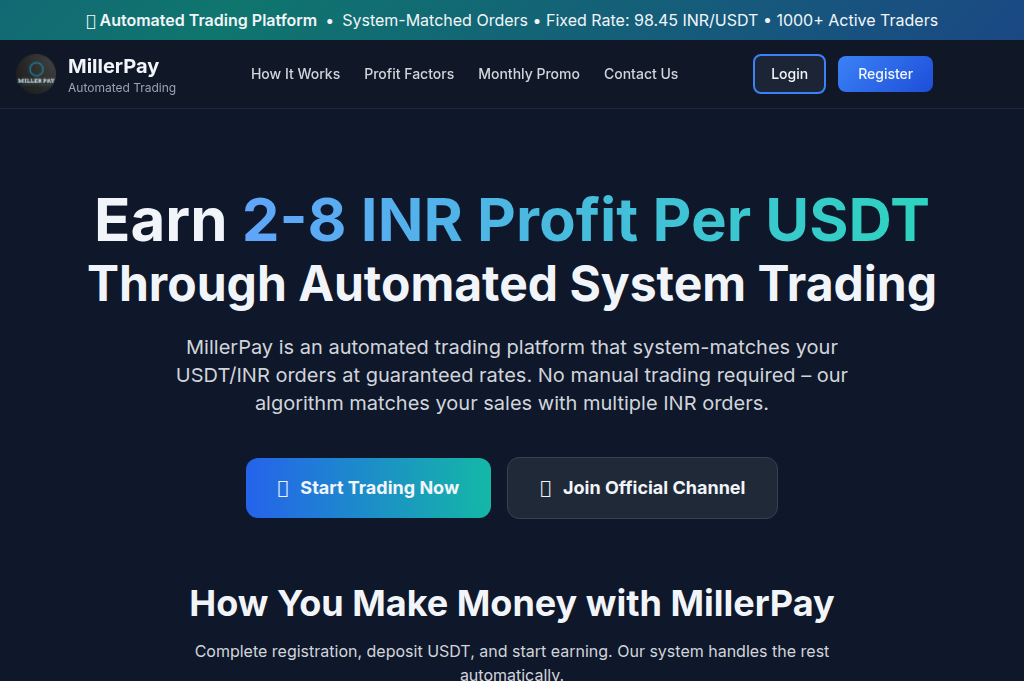 Screenshot of millerpay888.com